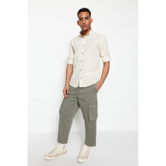 NWT Trendyol Men Slim fit Button placket Woven Shirt - Picture 2 of 8